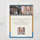 葬儀招待状カード – 生活のお祝い セーブザデート (裏面)