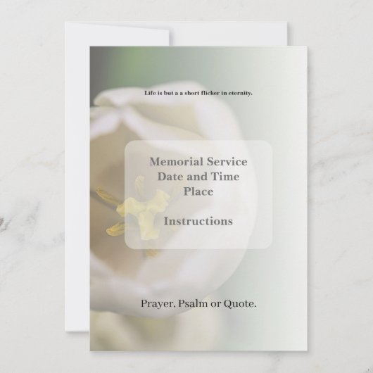 葬儀招待状 サンキューカード (正面)