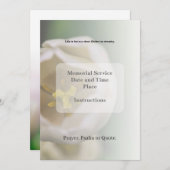 葬儀招待状 サンキューカード (正面/裏面)