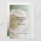 葬儀招待状 サンキューカード (正面/裏面)