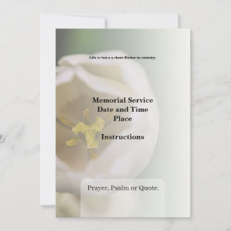 葬儀招待状 サンキューカード