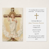 葬儀損失イエズエータニティ祈りの言葉共感カード (正面&裏面)