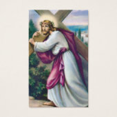 葬儀損失イエズクロス祈りの言葉同情カード (正面)