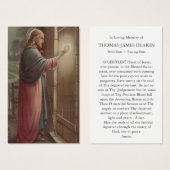 葬儀損失イエズノック祈りの言葉同情カード (正面&裏面)