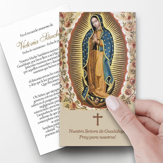 葬儀損失グアダルーペ祈りの言葉同情カード