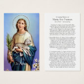 葬儀損失サンアグネス祈りの言葉共感表 (正面&裏面)