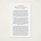 葬儀損失サンアグネス祈りの言葉共感表 (裏面)