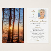 葬儀損失サンズレイズ祈りの言葉同情カード (正面&裏面)