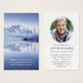 葬儀損失セレネウォーターズ祈りの言葉同情カード (正面&裏面)