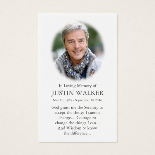 葬儀損失セレネウォーターズ祈りの言葉同情カード (裏面)