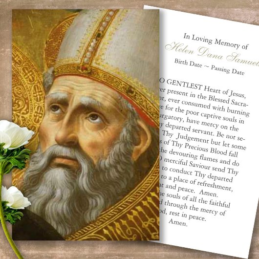 葬儀損失セントオーガスティン祈りの言葉同情カード