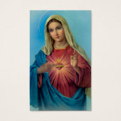 葬儀損失ハートメアリー祈りの言葉同情カード (正面)