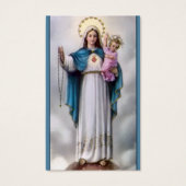 葬儀損失メアリー12スター祈りの言葉同情カード (正面)