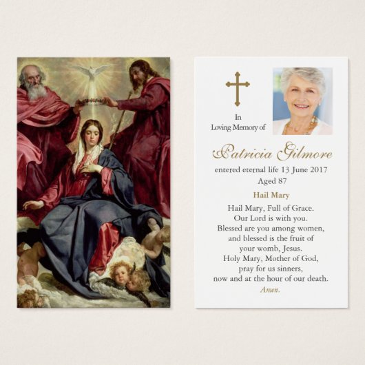 葬儀損失メリーコロネーション祈りの言葉共感表 (正面&裏面)