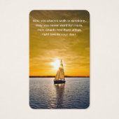 葬儀損失ヨット&サンセット祈りの言葉共感カード (正面)