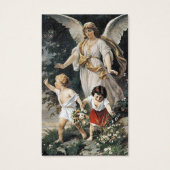 葬儀損失天使の写真祈りの言葉同情カード (正面)