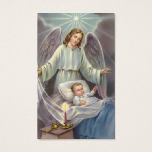 葬儀損失守護天使祈りの言葉同情カード (正面)