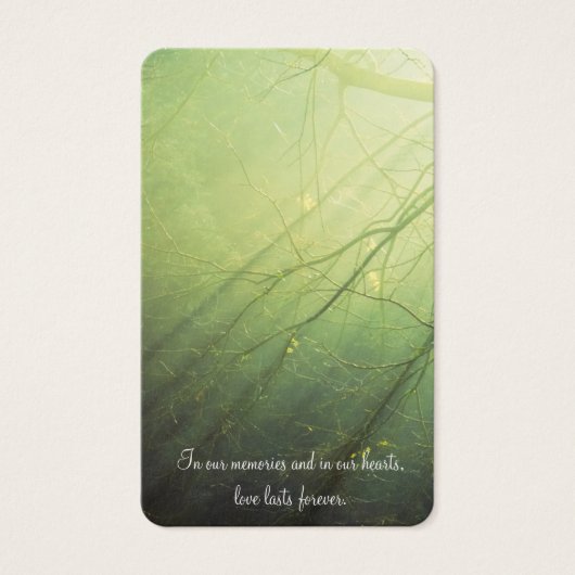 葬儀損失平和森祈りの言葉同情カード (正面)