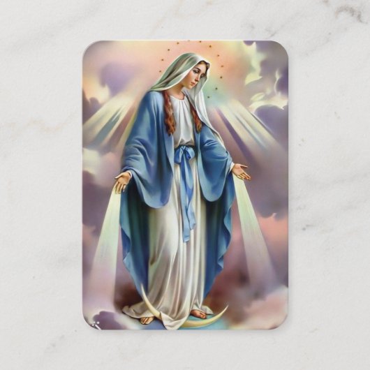 葬儀損失放射メアリー祈りの言葉同情カード 名刺