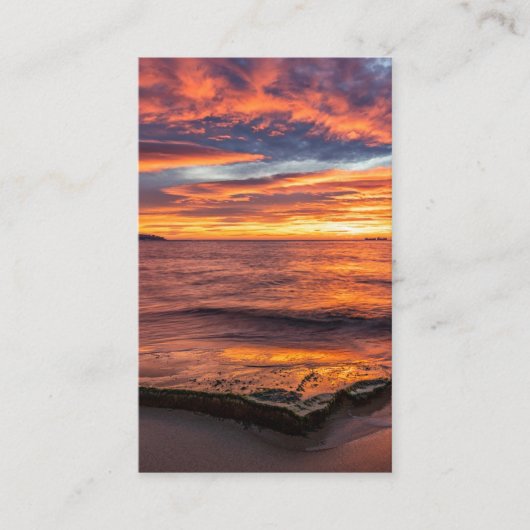 葬儀損失日の出の祈りの言葉同情カード 名刺 (正面)