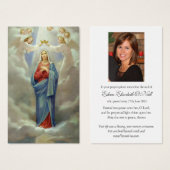 葬儀損失栄光メアリー祈りの言葉同情カード (正面&裏面)