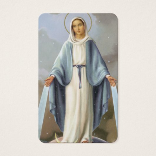 葬儀損失聖なるヴァージン祈りの言葉同情カード (正面)