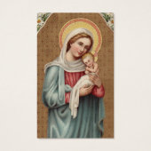 葬儀損失聖なるヴァージン祈りの言葉同情カード (正面)