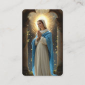 葬儀損失雹メアリー祈りの言葉同情カード 名刺 (正面)