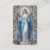 葬儀損失雹メアリー祈りの言葉同情カード 名刺 (正面)