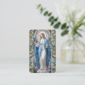 葬儀損失雹メアリー祈りの言葉同情カード 名刺 (スタンド正面)