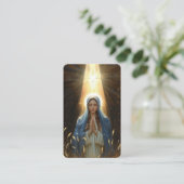 葬儀損失雹メアリー祈りの言葉同情カード 名刺 (スタンド正面)