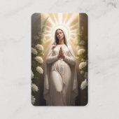 葬儀損失雹メアリー祈りの言葉同情カード 名刺 (正面)