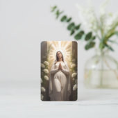 葬儀損失雹メアリー祈りの言葉同情カード 名刺 (スタンド正面)