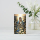 葬儀損失雹メアリー祈りの言葉同情カード 名刺 (スタンド正面)