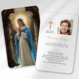 葬儀損失雹メアリー祈りの言葉同情カード 名刺