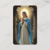 葬儀損失雹メアリー祈りの言葉同情カード 名刺 (正面)