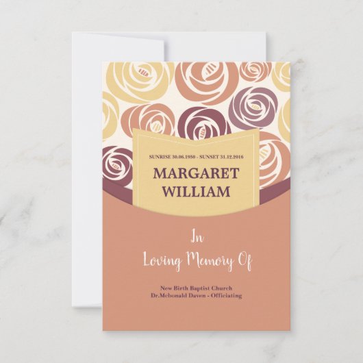 葬儀用のカード 招待状 (正面)