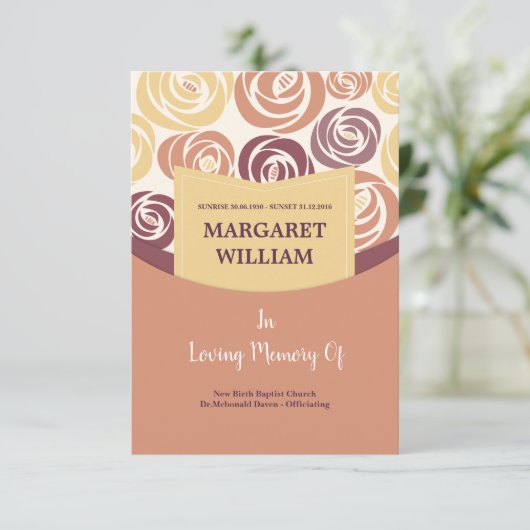 葬儀用のカード 招待状 (スタンド正面)