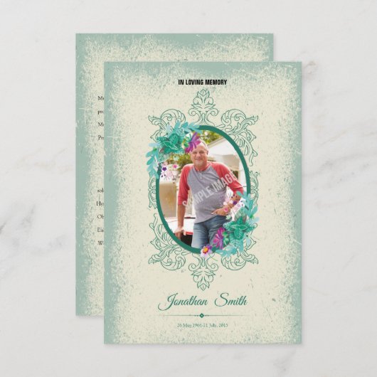 葬儀用のカード 招待状 (正面/裏面)