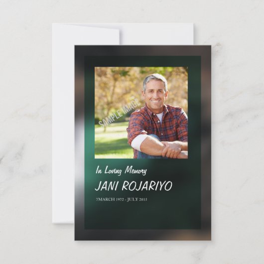 葬儀用のカード 招待状 (正面)