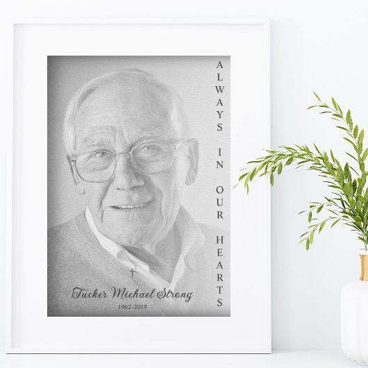 葬儀用の白黒写真 ポスター