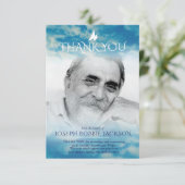 葬儀用スカイフォトファミリーサンキューカード サンキューカード (スタンド正面)