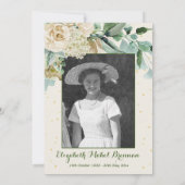 葬儀用フォトエレガントバラフローラ 招待状 (裏面)