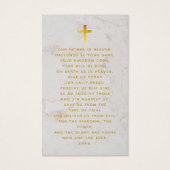 葬儀用ブラックマーブルゴールドメモリアル祈祷カード (裏面)