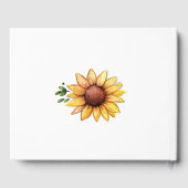 葬儀用水彩ひまわりの花お祝いの生活 ゲストブック (裏面)