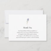 葬儀用水色フローラサンキューノートカード サンキューカード (正面)