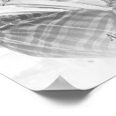 葬儀用 黒白 カスタム フォト ポスター (角)