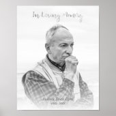 葬儀用 黒白 カスタム フォト ポスター (正面)