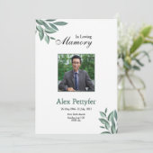 葬儀発表と招待状カード 案内状 (スタンド正面)