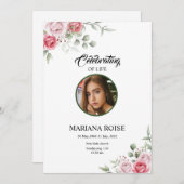 葬儀発表カード 案内状 (正面/裏面)